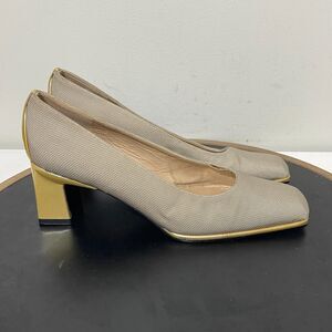 Stuart Weitzman Shoes Womens‎ 6 B Square Toe Block Heels Pumps Beige